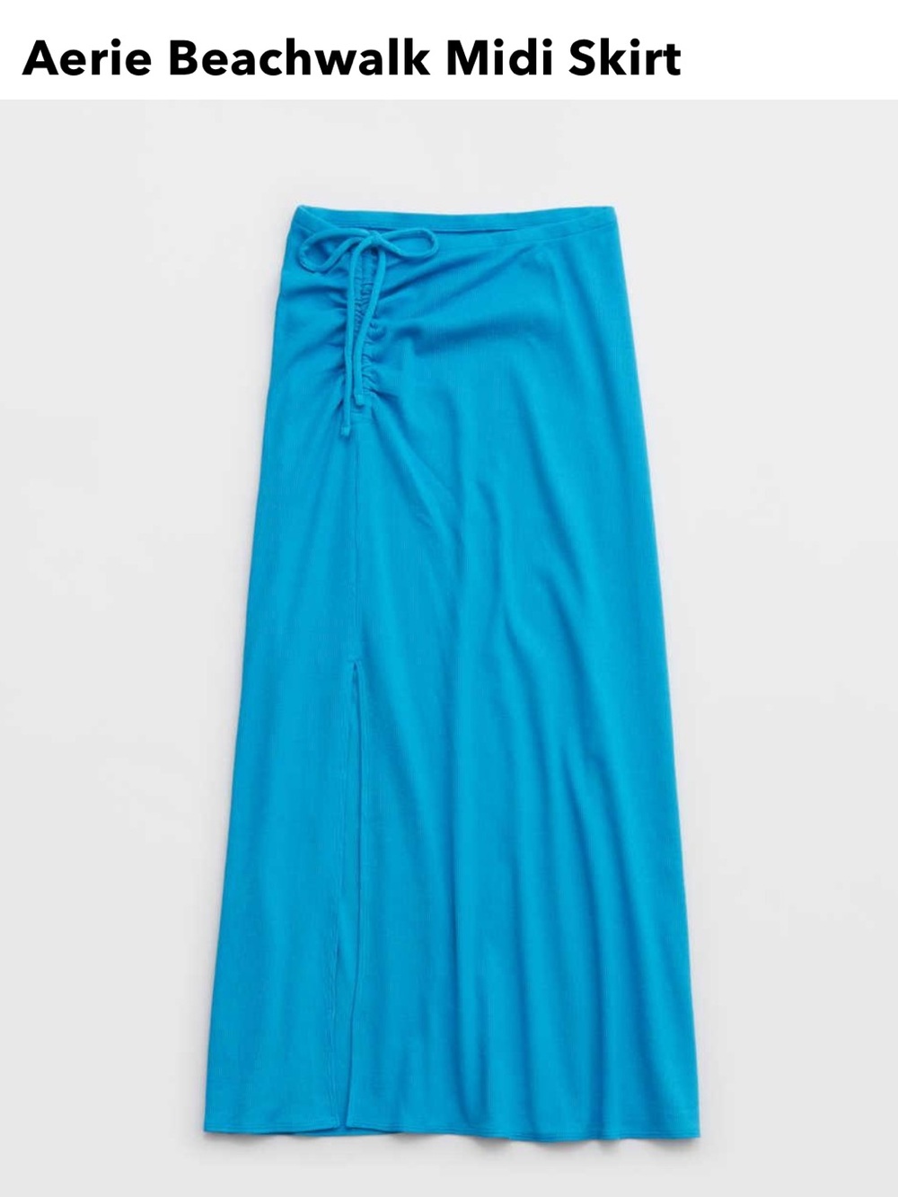 aerie Beachwalk Midi Skirt in Elite Blue, size M